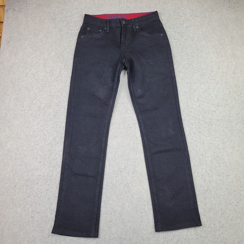Levi's‎ Jeans Boys 14 Black 511 Slim Fit Straight Leg Dark Wash Youth 27x29